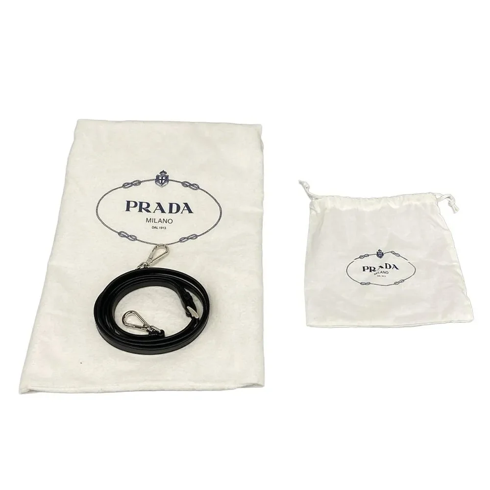 Prada Tote Bag Cream Black Fake Fur Leather - Picture 8 of 8